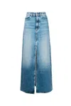 Icon Denim Woman Denim Skirt Blue Size 31 Cotton In Blue
