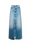 Icon Denim Woman Denim Skirt Blue Size 31 Cotton In Blue
