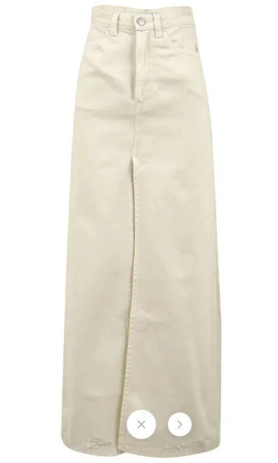 Icon Denim Skirts In White