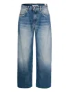 Icon Denim Bea Blue Jeans With Wide Leg And Logo Patch On The Rear In Denim Woman In Multi