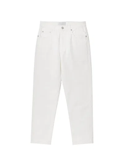 Icon Denim Star-embroidered Straight-leg Jeans In White