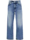 Icon Denim Straight Buttoned Jeans In Blue