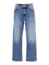Icon Denim Straight Buttoned Jeans In Light Blue