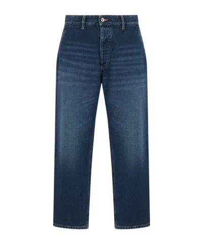 Icon Denim Straight-leg Five-pocket Jeans In Blue