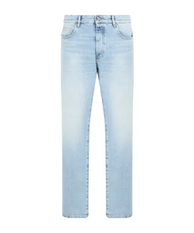 Icon Denim Straight-leg Slim Jeans In Blue