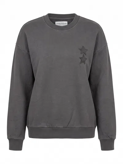 Icon Denim Sweatshirt In Black