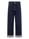 Icon Denim Denim Trousers With Belt Loops In Blue