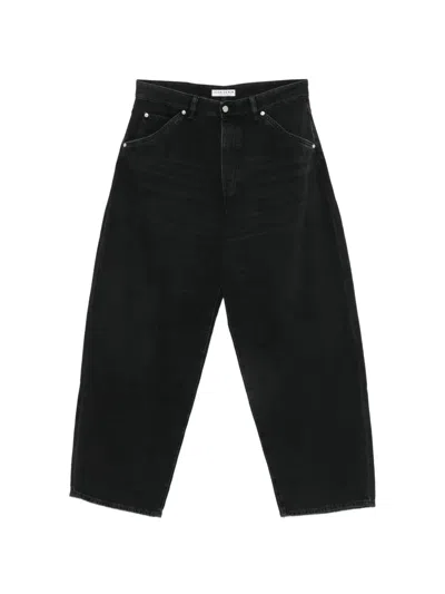 Icon Denim Whiskered-effect Jeans In Black