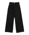 Icon Denim Cotton Wide-leg Jeans In Black