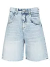 Icon Denim Lea Shorts In Blue