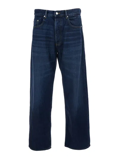 Icon Denim Will 5-pocket Loose-fit Jeans With Logo Patch In Blu