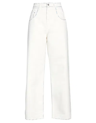 Icon Denim Woman Denim Pants White Size 29 Cotton