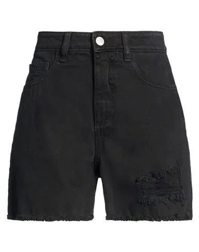Icon Denim Woman Denim Shorts Black Size 25 Cotton