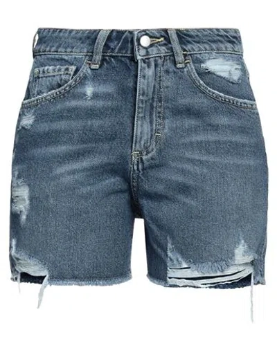 Icon Denim Woman Denim Shorts Blue Size 26 Cotton