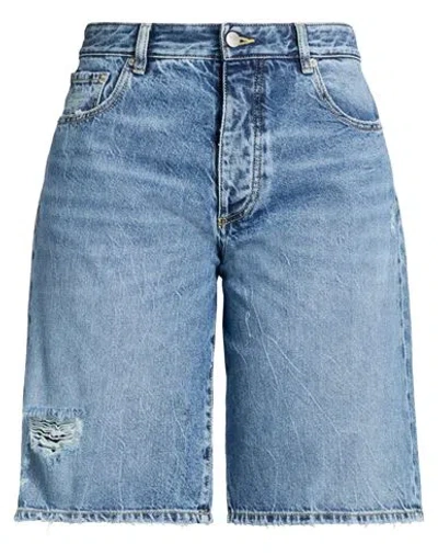 Icon Denim Woman Denim Shorts Blue Size 31 Cotton In Multi