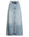 Icon Denim Woman Denim Skirt Blue Size 29 Cotton In Blue