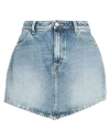 Icon Denim Woman Denim Skirt Blue Size 31 Cotton In Blue