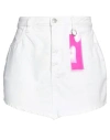 Icon Denim Woman Denim Skirt White Size 26 Cotton
