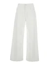 Icon Denim Poppy White Jeans With Medium Rise And Logo Patch On The Rear In Denim Woman In White
