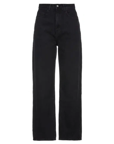 Icon Denim Woman Jeans Black Size 27 Cotton In Animal Print