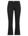 Icon Denim Woman Jeans Black Size 30 Cotton, Polyester, Elastane In Black