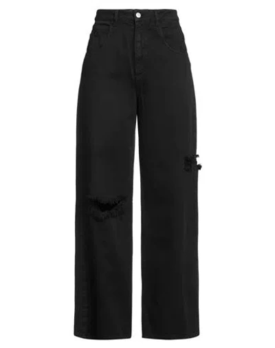 Icon Denim Woman Jeans Black Size 32 Cotton