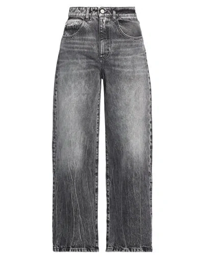 Icon Denim Woman Jeans Charcoal Size 31 Cotton In Gray