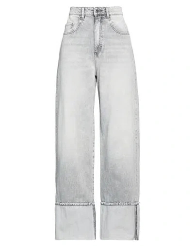 Icon Denim Woman Jeans Grey Size 29 Cotton In Gray