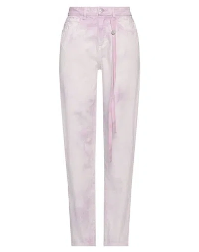 Icon Denim Woman Jeans Lilac Size 29 Cotton In Purple
