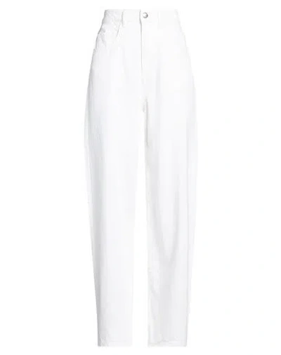 Icon Denim Woman Jeans White Size 25 Lyocell, Cotton