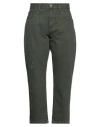 Icon Denim Woman Pants Military Green Size 31 Cotton In Green