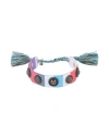 Icon Design Living Woman Bracelet Azure Size - Textile Fibers In Blue