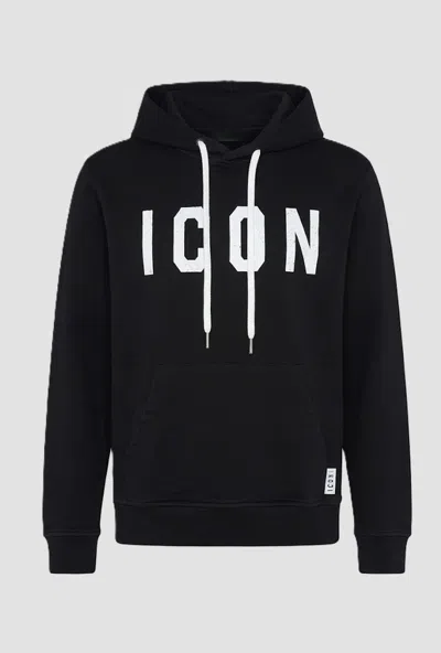 Icon Hoodie And Black Man Logo
