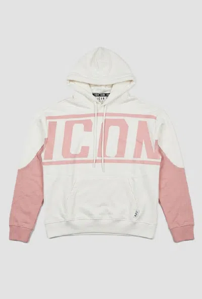 Icon Hoodie And Logo Man Biano-pink