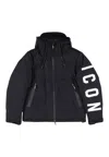 Icon Jacket With Logo Baby  In Black
