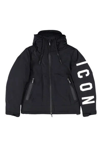 Icon Kids' Jacket With Logo Baby  In Black