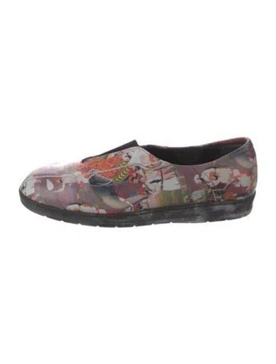 Pre-owned Icon Leather Printed Oxfords In Multi