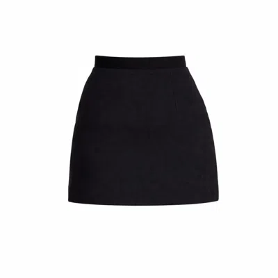 Icon Leva Women's Elli Suiting Tailored High Waist Mini Skirt Black
