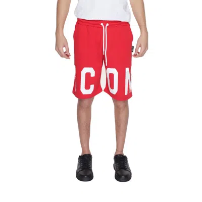 ICON RED COTTON BERMUDA