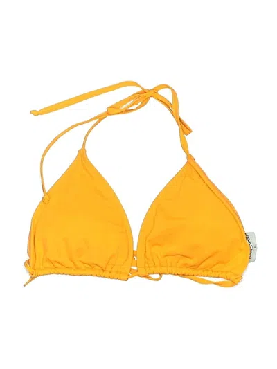 Pre-owned Icon Swim Swimsuit Top Yellow Swimwear