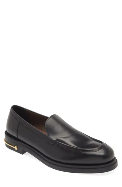 Icon Trade Services Gancini Leather Loafer In Black