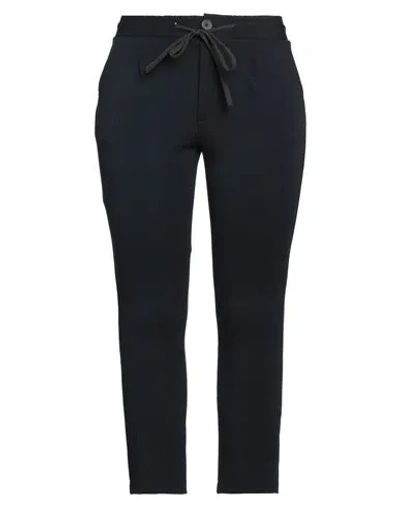 Icon Unique Woman Pants Navy Size S Viscose, Nylon, Elastane In Navy Blue