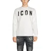 Icon White Cotton Sweater In White