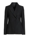 Icona By Kaos Woman Blazer Black Size 10 Polyester, Viscose, Eco Polyester In Black