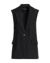 Icona By Kaos Woman Blazer Black Size 6 Polyester, Viscose, Elastane In Black