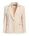 Icona By Kaos Woman Blazer Cream Size 10 Polyester, Elastane In White