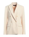 Icona By Kaos Woman Blazer Ivory Size 10 Polyester, Elastane In White