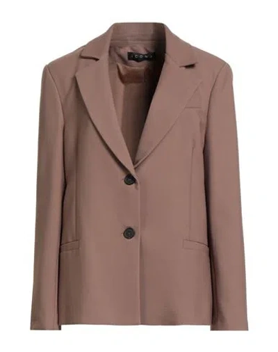 Icona By Kaos Woman Blazer Sand Size 8 Polyester, Viscose, Elastane