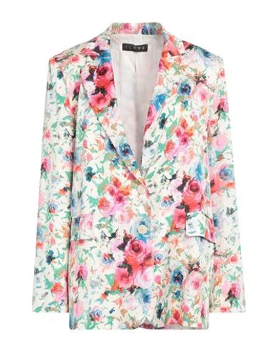 Icona By Kaos Woman Blazer White Size 10 Viscose