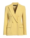 Icona By Kaos Woman Blazer Yellow Size 8 Polyester, Elastane
